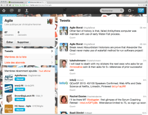 Liste agile sur Twitter